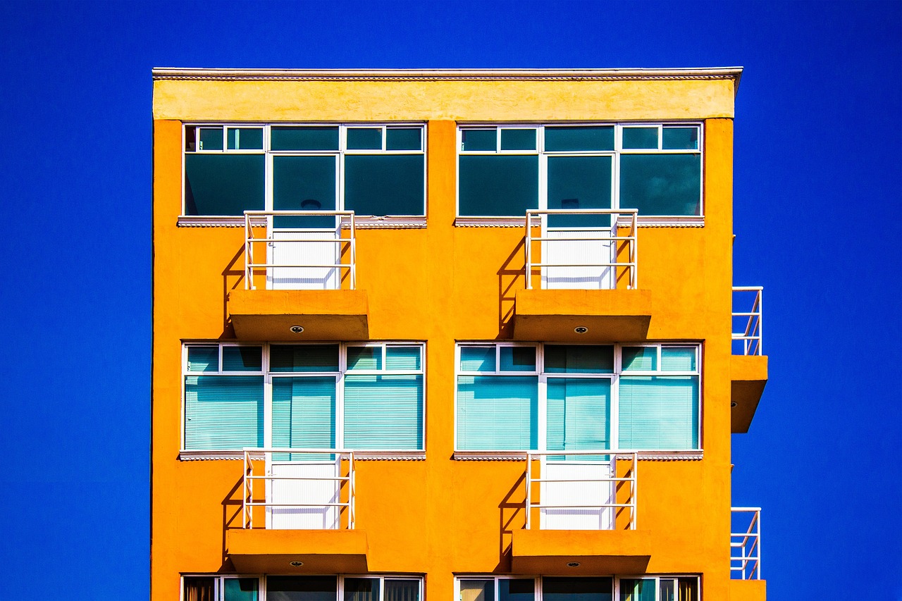 Services building, windows, balconies, facade, apartments, flats, orange building, architecture, structure, apartment complex, building, building, building, building, building, apartments, apartments, apartments, apartment complex